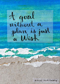 Mixed Media art quote Goal without plan is just a wish