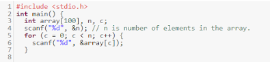 write a C program to reverse an array by swapping the elements and without using any new array