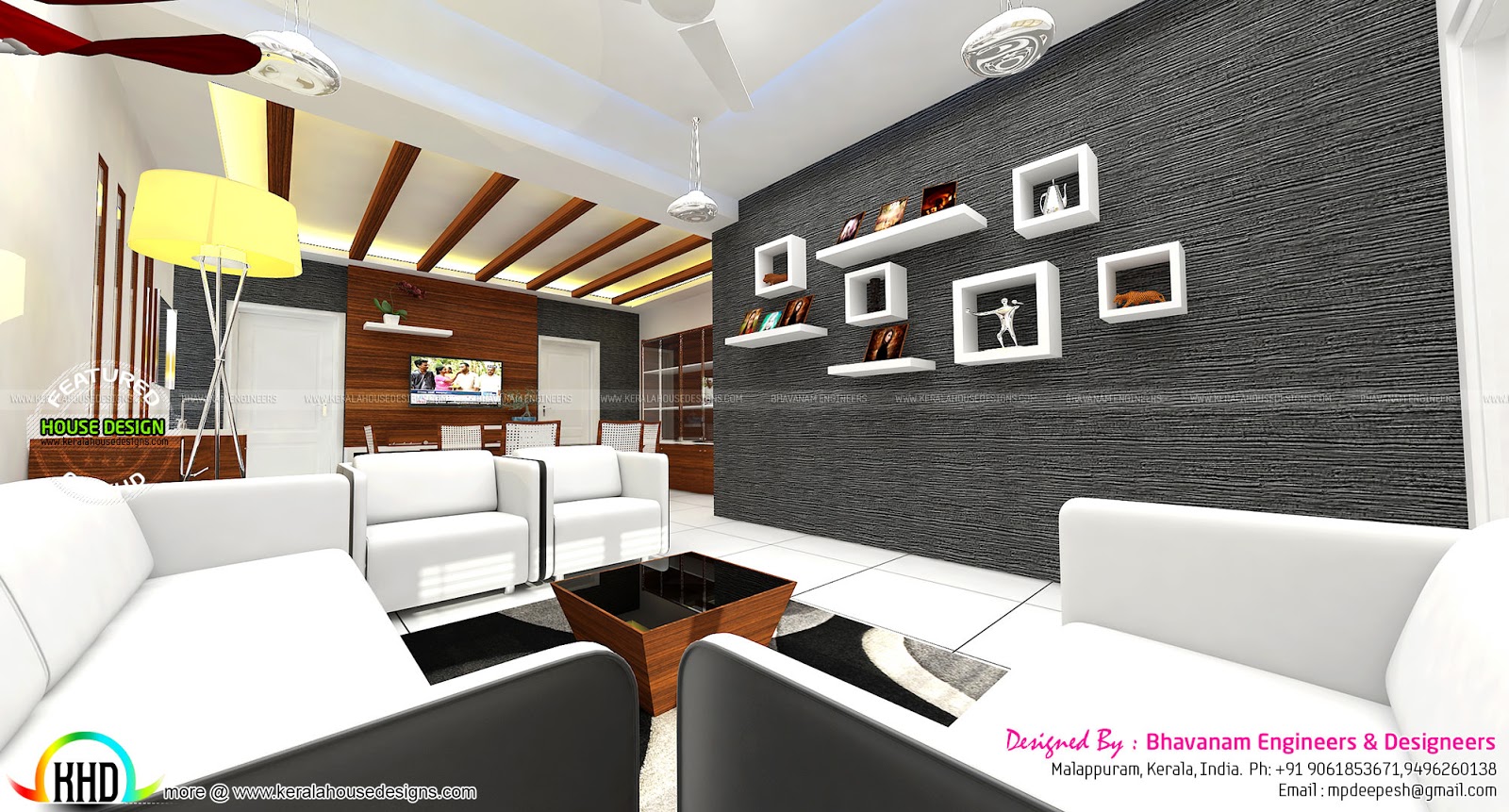Living room interior  decors ideas Kerala home  design  and 