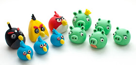 Angry birds iz tičino mase - Angry birds fondant