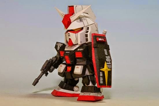 SD RX-78-1 Prototype Gundam Papercraft Download