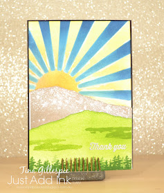 scissorspapercard, Stampin' Up!, Uniquely Creative, Just Add Ink, Waterfront, Manly Moments, Stitched Mountain Range Die