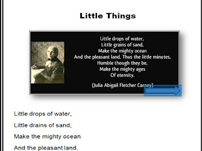 Little Things Poem By || Julia Abigail Fletcher Carney