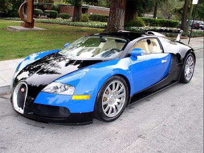 blue bugatti veyron