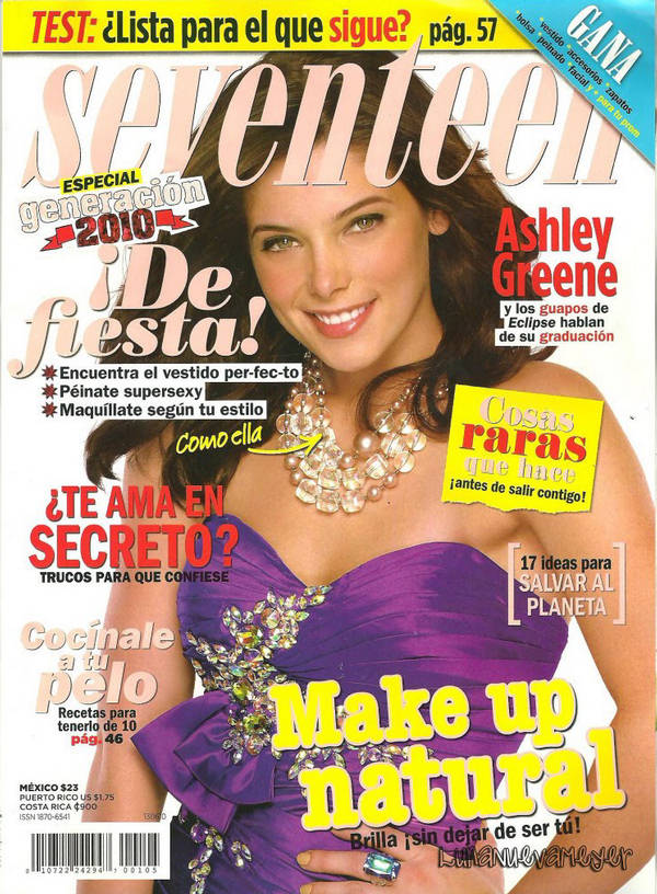 seventeen magazine makeup. Ashley Greene Seventeen Mexico