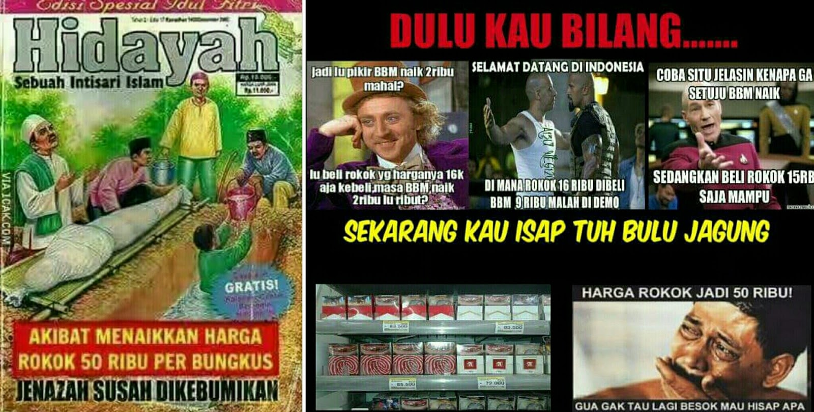 Meme Lucu Harga Rokok Kini Bertebaran Meramaikan Wacana Harga