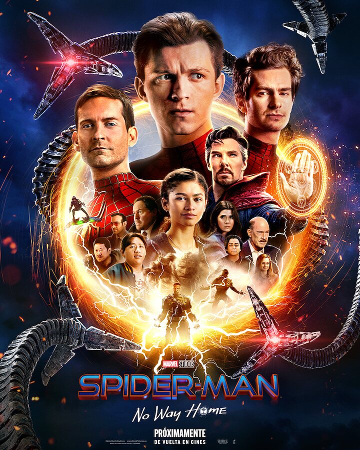 Los 3 #SpiderMan en el nuevo #póster de la versión #extendida de #NoWayHome