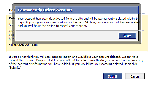 delete facebook. How to permanently delete facebook a/c not de-activate