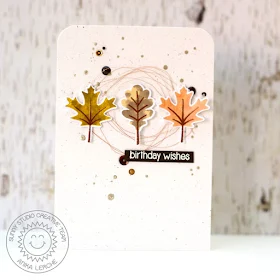 Sunny Studio Stamps: Autumn Splendor Fall Leaves Birthday Card By Anni Lerche.