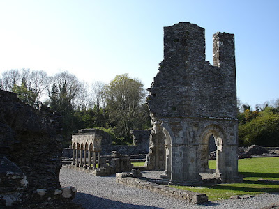 Lavabo ruins at Mellifont Abbey, Boyne River Valley, Ireland