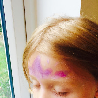 Sensory help with face paint stamps