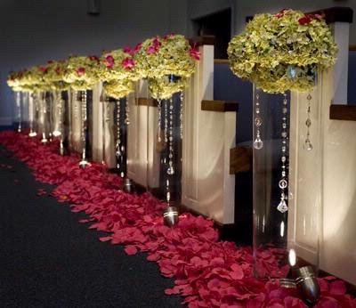 red wedding aisle peacock wedding aisle decorations