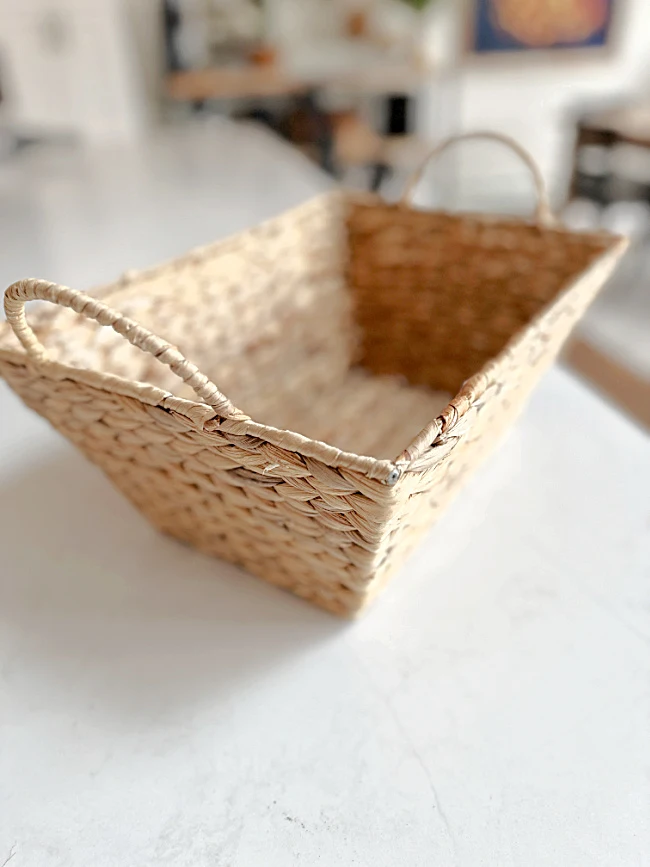 sea grass basket with damage