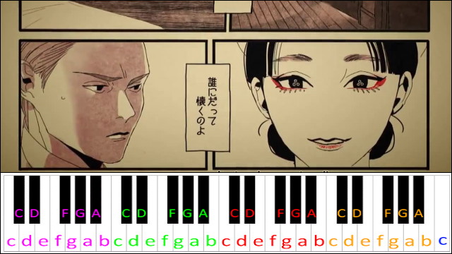 Shoujo Fuzei by MikitoP Piano / Keyboard Easy Letter Notes for Beginners
