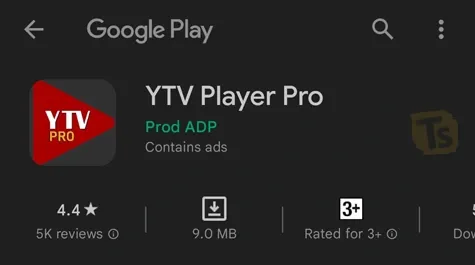 YTV Player Pro App مشغل ياسين تيفي