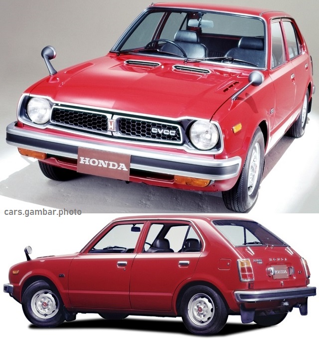 Honda Civic 1976 first gen 4-door red