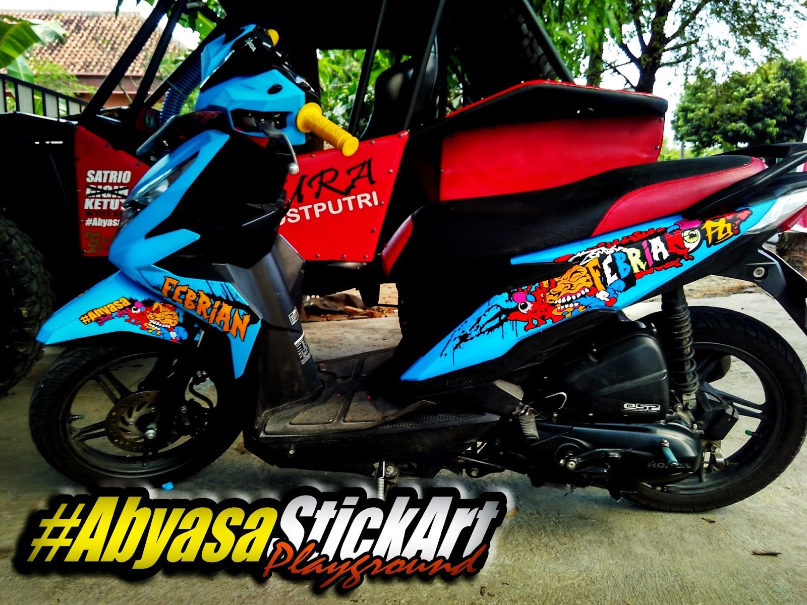 Foto Cutting Sticker Motor Beat 2018 Modif Sticker