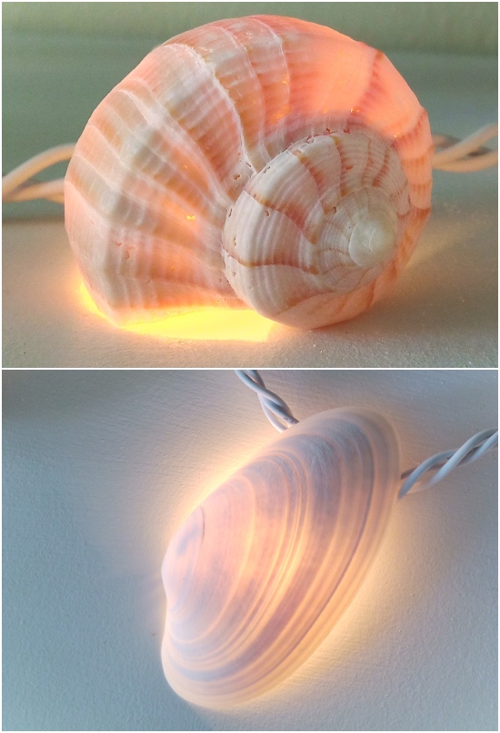 Easy Shell String Lights Christmas Ornament Idea