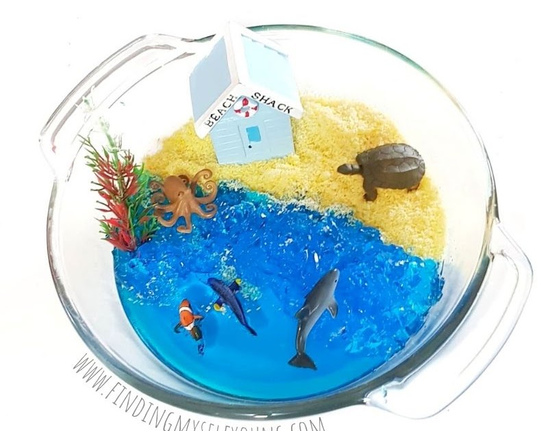 Edible Jelly Beach Small World + 39 Other Sensory Play Ideas