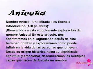 significado del nombre Aniceta