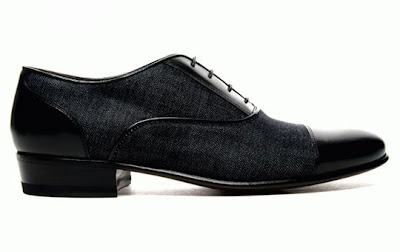 Site Blogspot  Lanvin Shoes on Gentleman Style  Lanvin Denim And Leather Richelieu Shoes