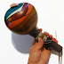 Sacred Mountains, a Painted Gourd Ceremony Rattle Symbolic for
Grounding, Balance, and Connection