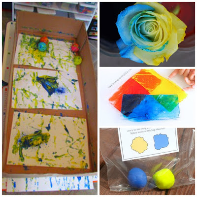 Little Blue And Little Yellow crafts and activities, part of Leo Lionni author study
