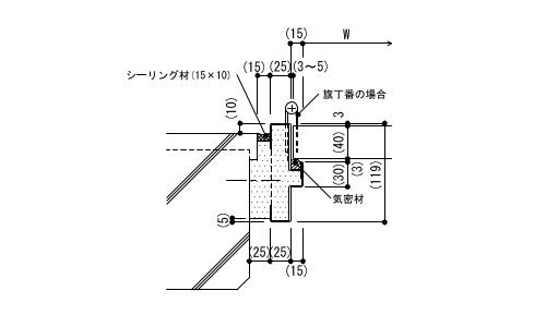 4-44-2　簡易気密型鋼製建具 断面