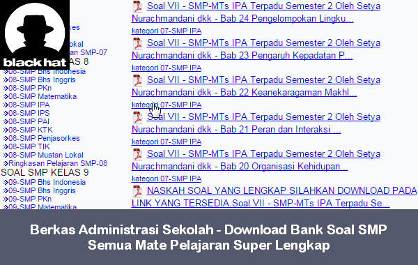 Berkas Administrasi Sekolah - Download Bank Soal SMP Semua Mate Pelajaran Super Lengkap