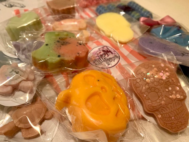 Selection of wax melts in a variety of shapes