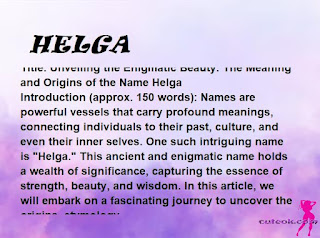 meaning of the name "HELGA"