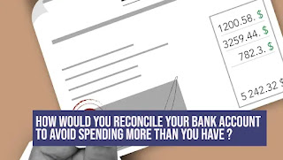 Reconcile your bank account to avoid spending more