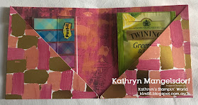 Stampin' Up! 3d Wallet Post it Notes & Tea Bag, Painted with Love Specialty Designer Series Paper created by Kathryn Mangelsdorf 