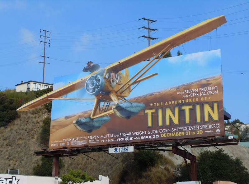 Tintin movie billboard