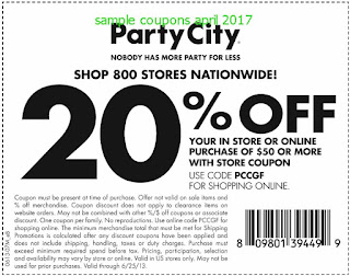 Party City coupons april 2017