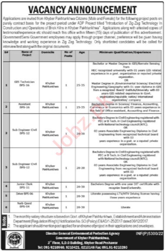 Directorate General Environmental Protection Agency Jobs