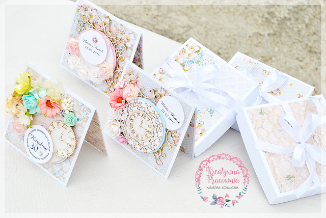 kartka ślubna scrapbooking