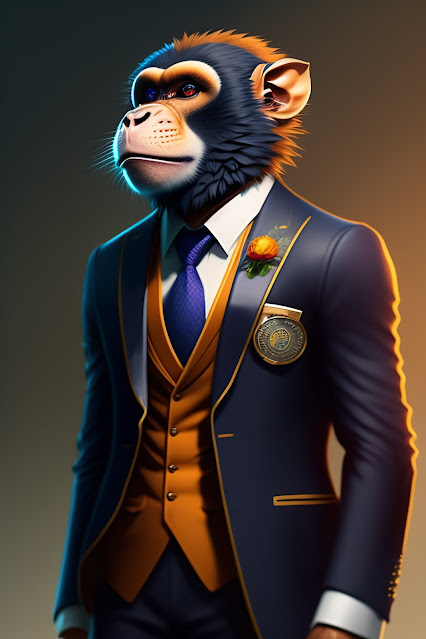 Monkey in Suit Iphone Wallpaper