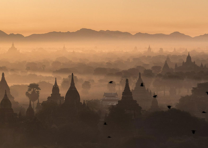 These Are The 35 Best Pictures Of 2016 National Geographic Traveler Photo Contest - Sunrise Over Bagan, Myanmar