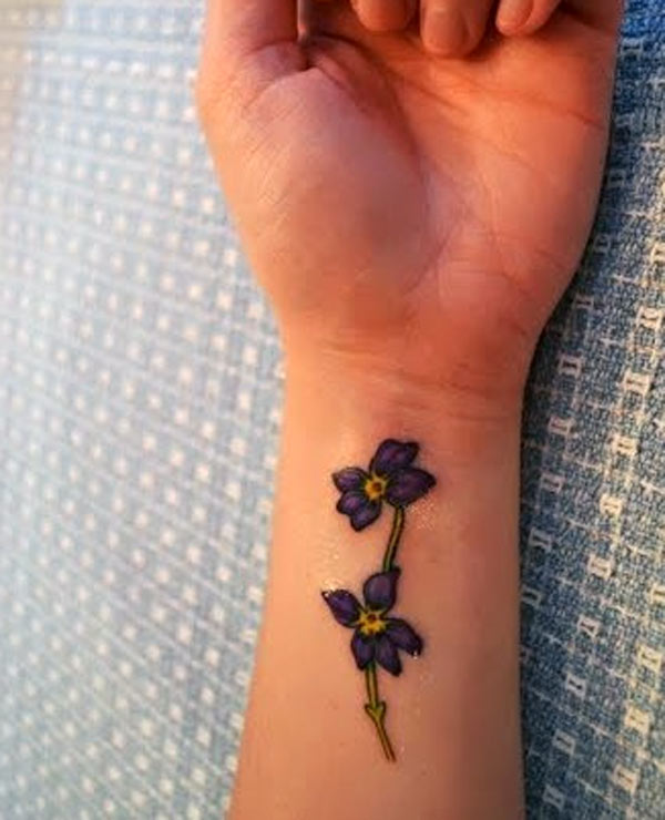 This is great and attractive small flowers for wrist tattoo