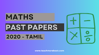 2020 OL Maths Past Paper & Marking Scheme  - Tamil Medium
