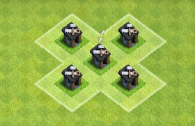 5 buah builder pekerja di clash of clans