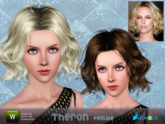 Newsea Theron Female Hairstyle. Download at The Sims Resource - Subscriber 
