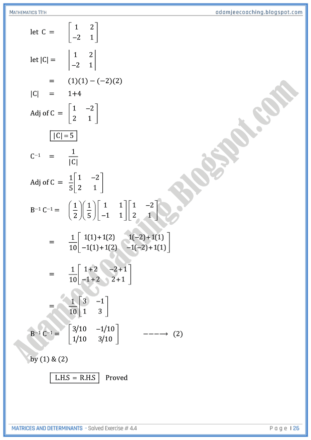 matrices-and-determinants-exercise-4-4-part-i-mathematics-11th