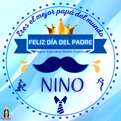 Solapín Nombre Nino para redes sociales por Día del Padre