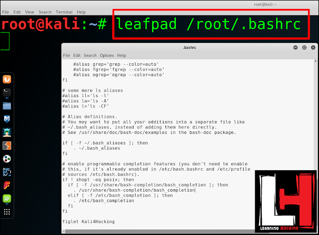 How to set ASCII Text art in Kali Linux Terminal Window