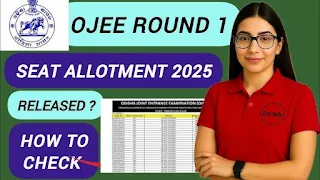 OJEE First Round Seat Allotment 2025 OUT Download Link