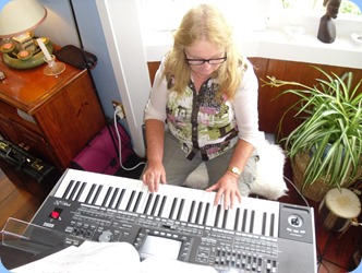 Desiree Barrows enjoying the Korg Pa3X