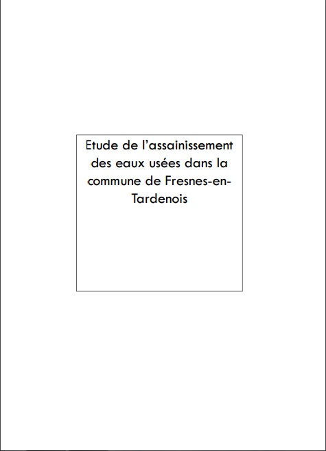 Etude de l’assainissement des eaux