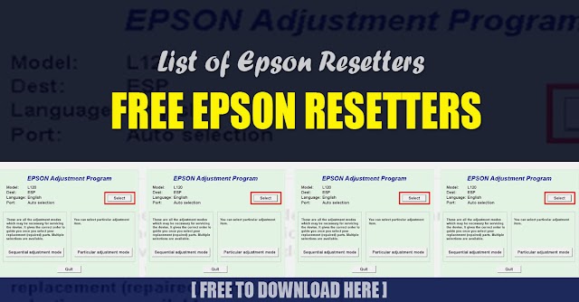 Free Epson Resetters